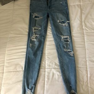 American Eagle ripped skinny jeans
